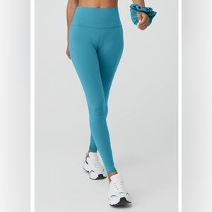 alo airbrush leggings blue splash